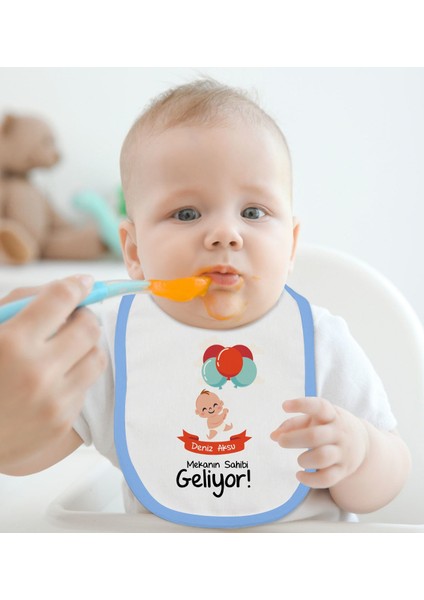 Kids Kişiye Özel Mekanın Sahibi Tasarımlı 2’li Mavi Mama Önlüğü-1 modelleri