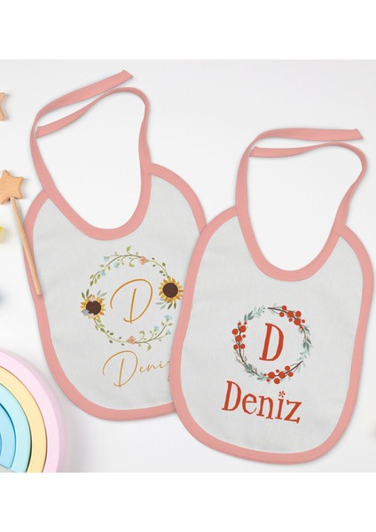 Kids Kişiye Özel Harfli Isimli 2’li Pembe Mama Önlüğü-2