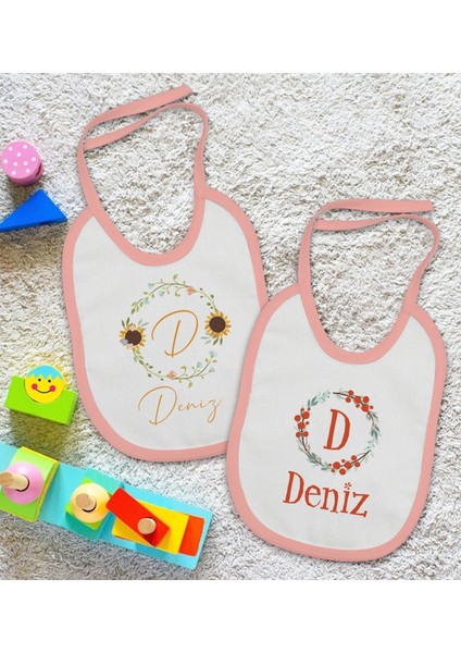 Kids Kişiye Özel Harfli Isimli 2’li Pembe Mama Önlüğü-2 fiyatları