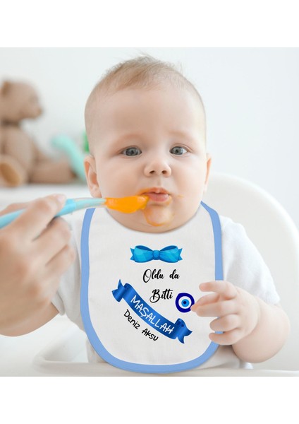 Kids Kişiye Özel Sünnet Tasarımlı 2’li Mavi Mama Önlüğü-1 modelleri