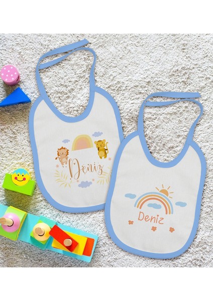 Kids Kişiye Özel Isimli 2’li Mavi Mama Önlüğü-10 fiyatları