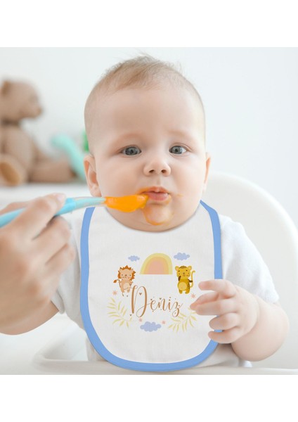 Kids Kişiye Özel Isimli 2’li Mavi Mama Önlüğü-10 modelleri