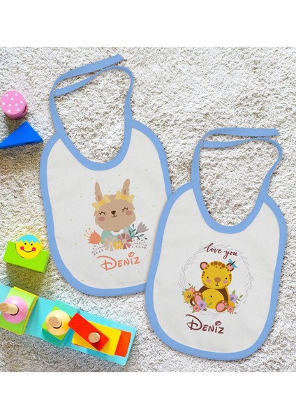 Kids Kişiye Özel Isimli 2’li Mavi Mama Önlüğü-5 fiyatları