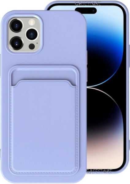 Apple Iphone 14 Pro Uyumlu Kılıf Kamera Korumalı Kartlıklı Cüzdanlı Kırmızı Tuşlu Siyah Silikon Kapak Ofix Kartvizitli Yumuşak
