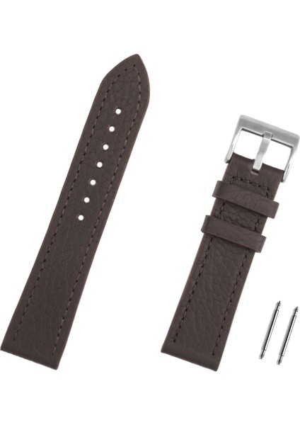 20MM Koyu Kahverengi Spor Floter Deri Saat Kordonu Kayış