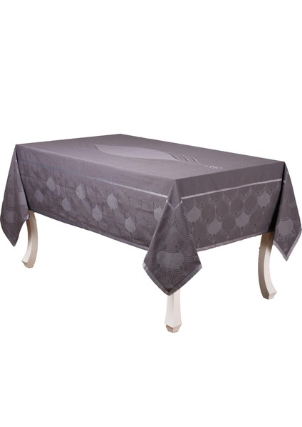 Aslı Lüx Jakar Polycotton Tp Kumaş Füme Masa Örtüsü 160X300 cm - 1255