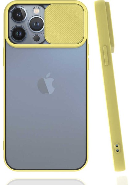 Apple iPhone 13 Pro Max Kılıf Kamera Lens Korumalı Sürgülü Slayt Kılıf