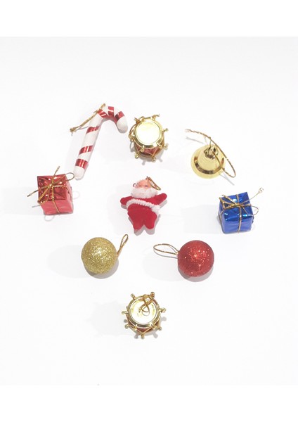 Funworld Yılbaşı Yeni Yıl Süsü Çam Ağacı Süs Karışık 9'lu