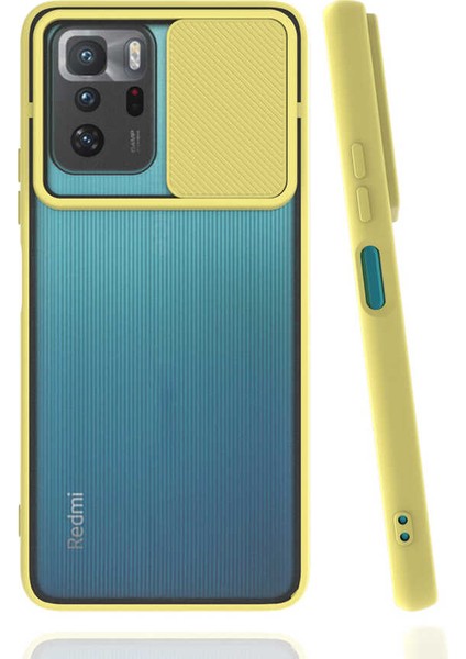 Xiaomi Poco X3 Gt Kılıf Kamera Lens Korumalı Sürgülü Slayt Kılıf