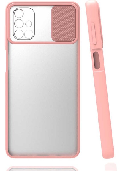 Samsung Galaxy M51 Kılıf Kamera Lens Korumalı Sürgülü Slayt Kılıf