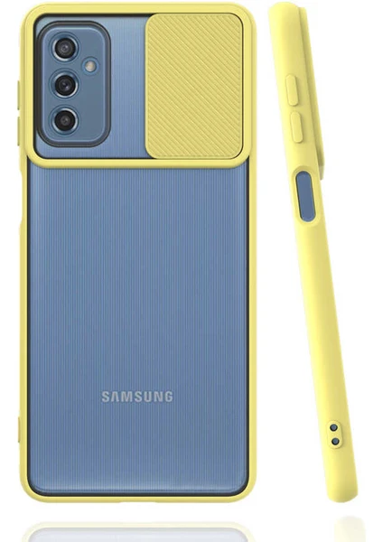 Kip GSM Samsung Galaxy M52 Kılıf Kamera Lens Korumalı Sürgülü Slayt Kılıf