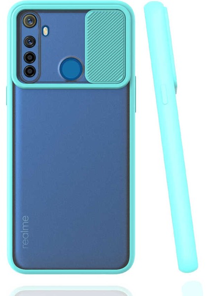 Realme 6i Kılıf Kamera Lens Korumalı Sürgülü Slayt Kılıf