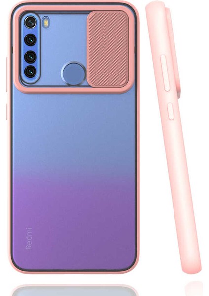Xiaomi Redmi Note 8 Kılıf Kamera Lens Korumalı Sürgülü Slayt Kılıf