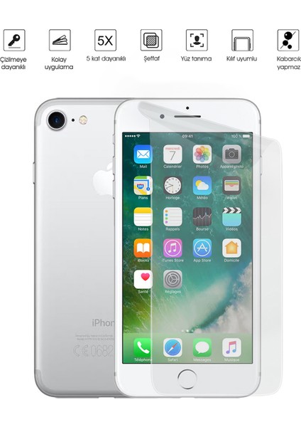 Kip GSM Apple iPhone 7 Ekran Koruyucu Tam Kaplayan Esnek Kırılmaz Nano Temperli