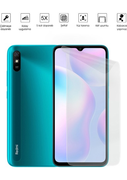 Kip GSM Xiaomi Redmi 9A Ekran Koruyucu Tam Kaplayan Esnek Kırılmaz Nano Temperli