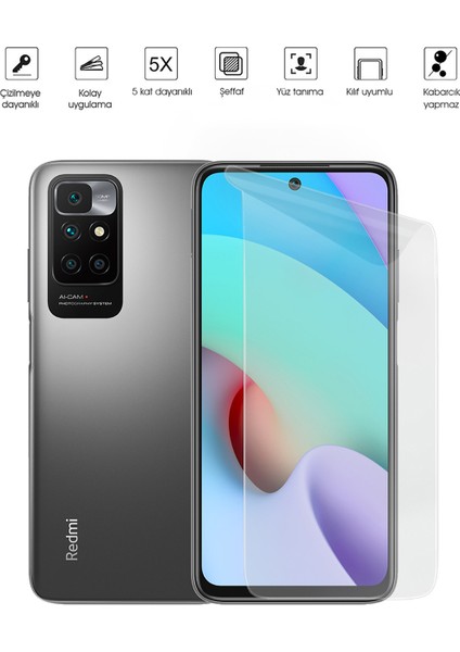 Kip GSM Xiaomi Redmi 10 Ekran Koruyucu Tam Kaplayan Esnek Kırılmaz Nano Temperli