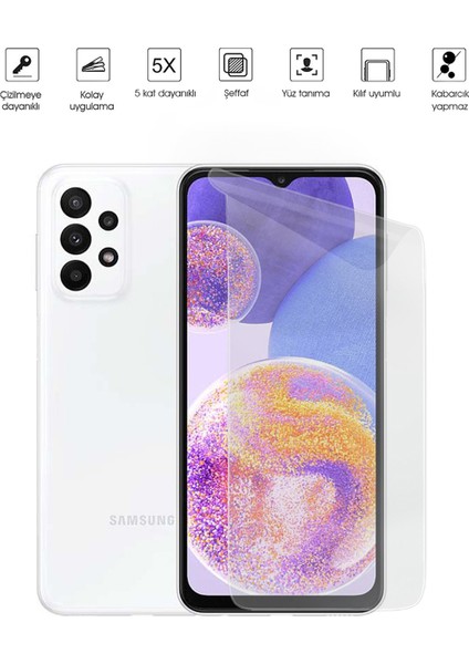 Kip GSM Samsung Galaxy A23 Ekran Koruyucu Tam Kaplayan Esnek Kırılmaz Nano Temperli