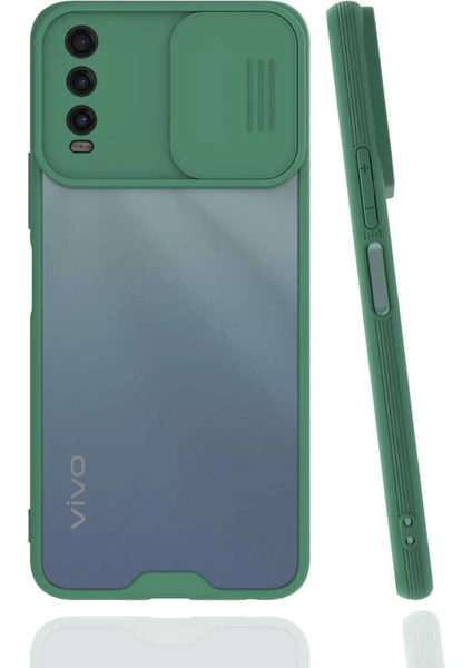 Kip GSM Vivo Y20S Kılıf Kamera Lens Korumalı Sürgülü Slayt Kılıf