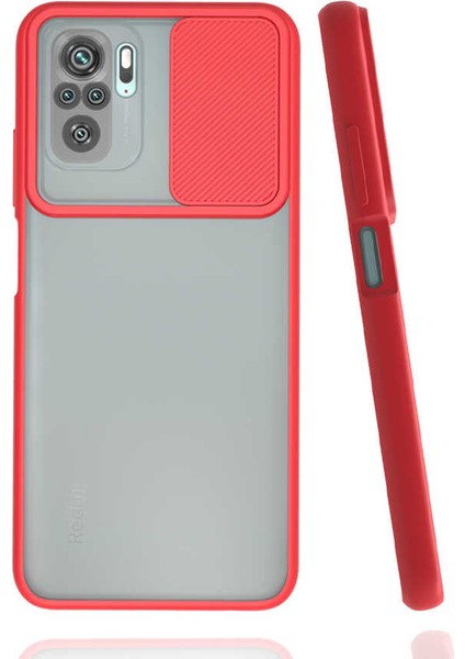 Xiaomi Redmi Note 10S Kılıf Kamera Lens Korumalı Sürgülü Slayt Kılıf