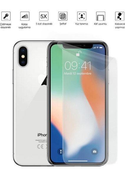 Kip GSM Apple iPhone x Ekran Koruyucu Tam Kaplayan Esnek Kırılmaz Nano Temperli