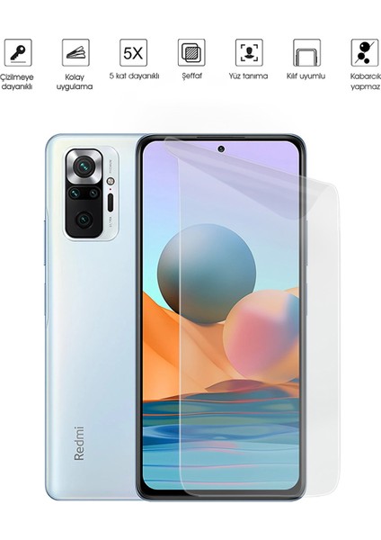Kip GSM Xiaomi Redmi Note 10S Ekran Koruyucu Tam Kaplayan Esnek Kırılmaz Nano Temperli