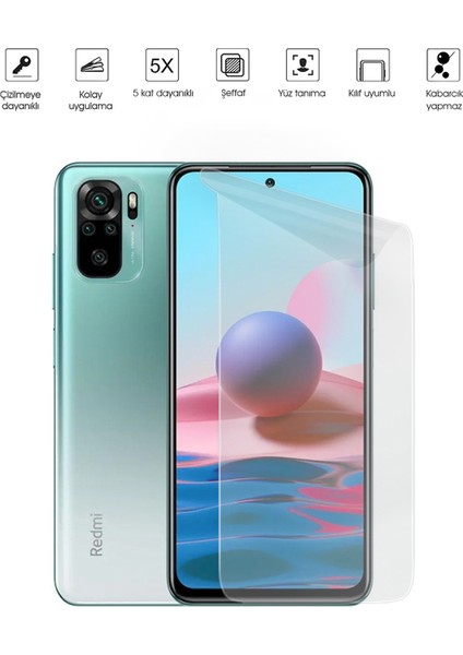Kip GSM Xiaomi Redmi Note 10 Ekran Koruyucu Tam Kaplayan Esnek Kırılmaz Nano Temperli