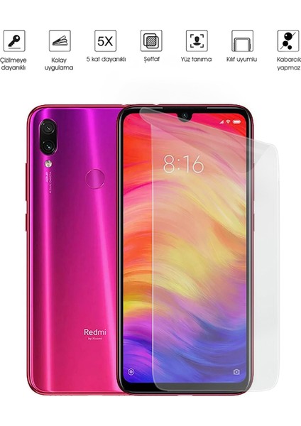 Kip GSM Xiaomi Redmi Note 7 Ekran Koruyucu Tam Kaplayan Esnek Kırılmaz Nano Temperli