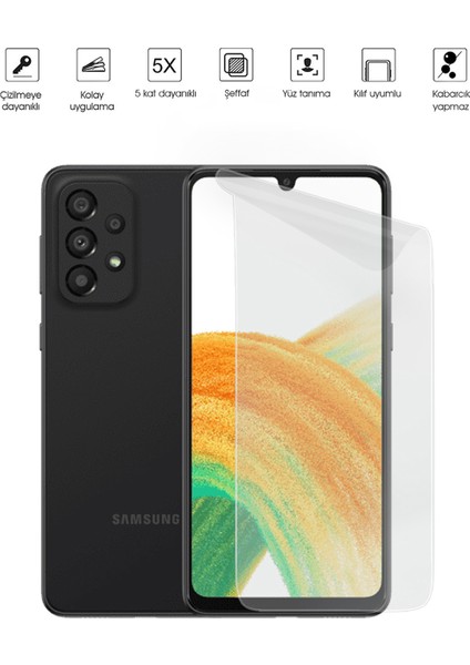 Kip GSM Samsung Galaxy A33 5g Ekran Koruyucu Tam Kaplayan Esnek Kırılmaz Nano Temperli
