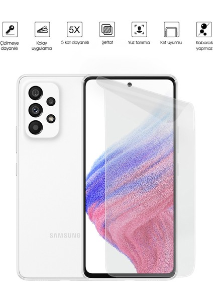 Kip GSM Samsung Galaxy A53 5g Ekran Koruyucu Tam Kaplayan Esnek Kırılmaz Nano Temperli