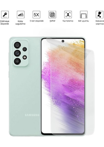 Kip GSM Samsung Galaxy A73 Ekran Koruyucu Tam Kaplayan Esnek Kırılmaz Nano Temperli