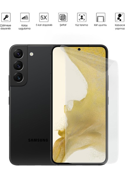 Kip GSM Samsung Galaxy S22 Ekran Koruyucu Tam Kaplayan Esnek Kırılmaz Nano Temperli