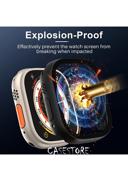 Apple Watch Ultra Uyumlu Kılıf Ekran Koruyucu ve Kasa Koruyucu Silikon Pc Kılıf 360 Korumalı Zırh Military Tam Korumalı Kapak fiyatları