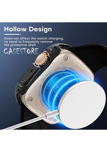Apple Watch Ultra Uyumlu Kılıf Ekran Koruyucu ve Kasa Koruyucu Silikon Pc Kılıf 360 Korumalı Zırh Military Tam Korumalı Kapak modelleri