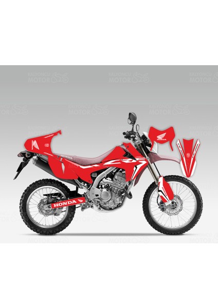 Honda Crf 250 L Red Theme Design Sticker Set