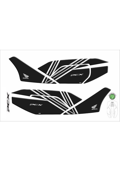 Honda PCX 125 2021-2024 Yan Ayak Pad 7 Parça 004