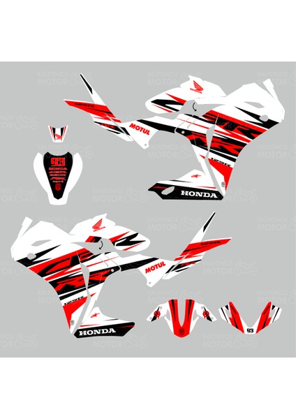 Honda Cbr 125 Rr Lines Design Sticker Set (Beyaz-Kırmızı-Siyah) fiyatları