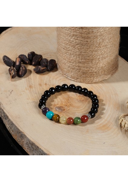 Doğal taş Erkek Kadın Çakra Bileklik Onix Kaplangözü Akik Ametist Turkuaz gümüş Sertifikalı fiyatları