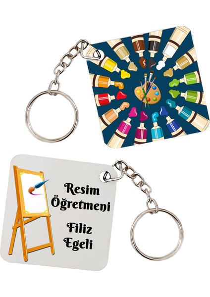 Resim Öğretmenine Hediye Anahtarlık