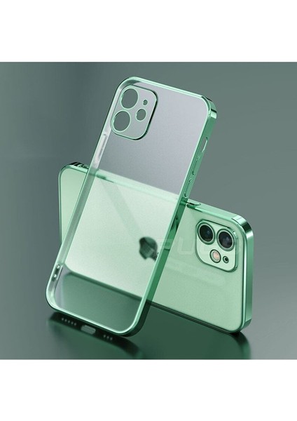 Iphone 12 Pro Max Kılıf Kamera Lens Koruma Kenarı Parlak Şeffaf Silikon Mtk-Klf-08