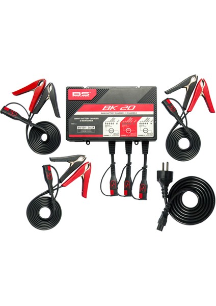 Bk 20 3 Kanal x 2 Amper Lithium Ion ve Kurşun Asit Akü Bakım ve Şarj Cihazı modelleri