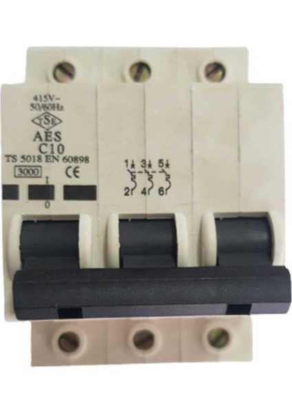 3X10A C/3ka Otomatik Sigorta (5ADET) Aes