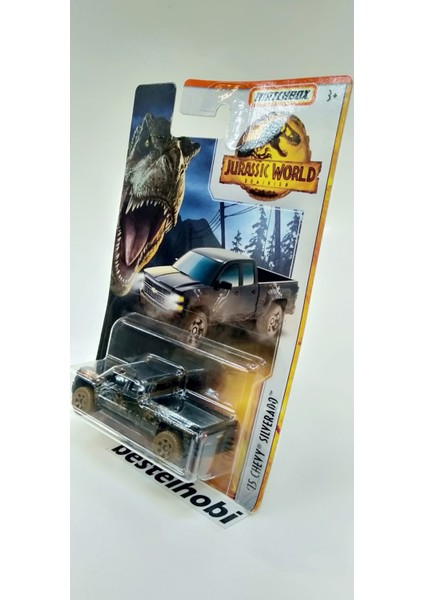 Chevy Chevrolet Sılverado Jurassıc Park Matchbox 1:64 Ölçekli Model Araba