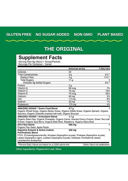 - Green Superfood All Natural Drink Powder 60 Servings Original