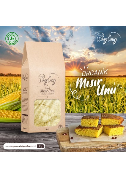 Organic Windy Valley Organik Mısır Unu Yerli ürün (500gr)