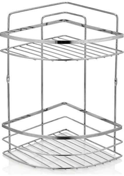 Banyo Köşe Rafı 2 Katlı Şampuanlık Duvara Monte modelleri