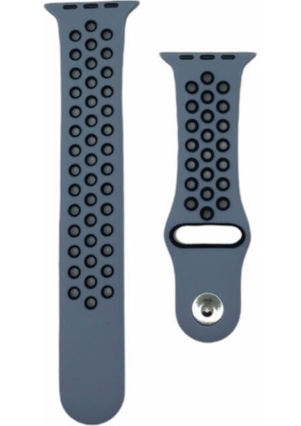 Watch Uyumlu Silikon Delikli Kordon Uyumlu Kayış Seri 42-44 mm