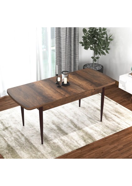 Concept Kor Serisi Barok Ahşap Desen 70X114 Açılabilir Mutfak Masa Takımı, 4 Adet Sandalye modelleri