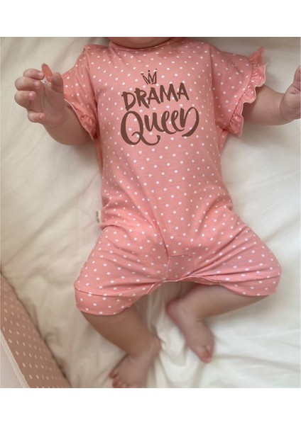 Mama Yoyo Kısa Kollu Pijama Tulum - Drama Queen