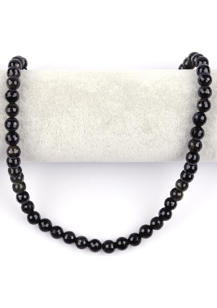 Golden Obsidyen Doğal Taş Dizi 8 mm Fasetli Küre Kesim fiyatları