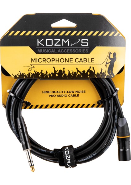 KCL-061-3M XLR-TRS 6,35mm Stereo 3mt Kablo